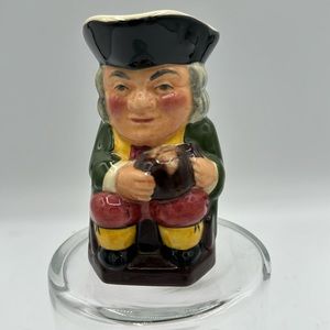 SYLVAC Staffordshire Hand Painted “Old Toby” Character Mug/Creamer.
